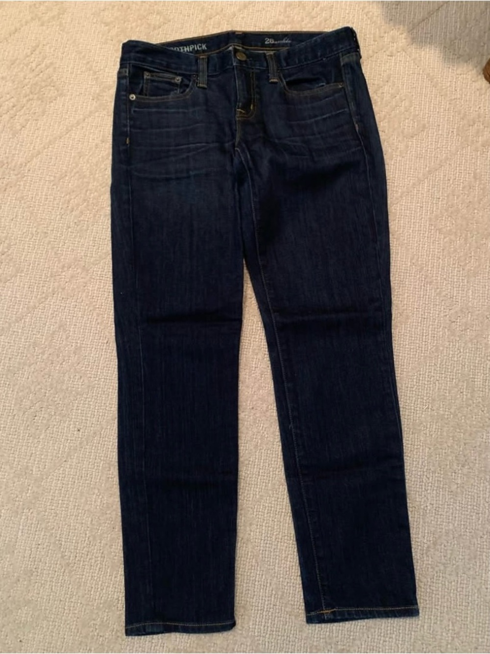 J. Crew Dark Indigo Toothpick jeans